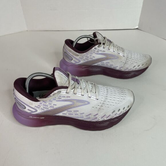 Brooks Glycerin 20 Womens 11B US 1203691B168 White Purple Running Shoes Sneakers - Picture 2 of 10